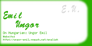 emil ungor business card